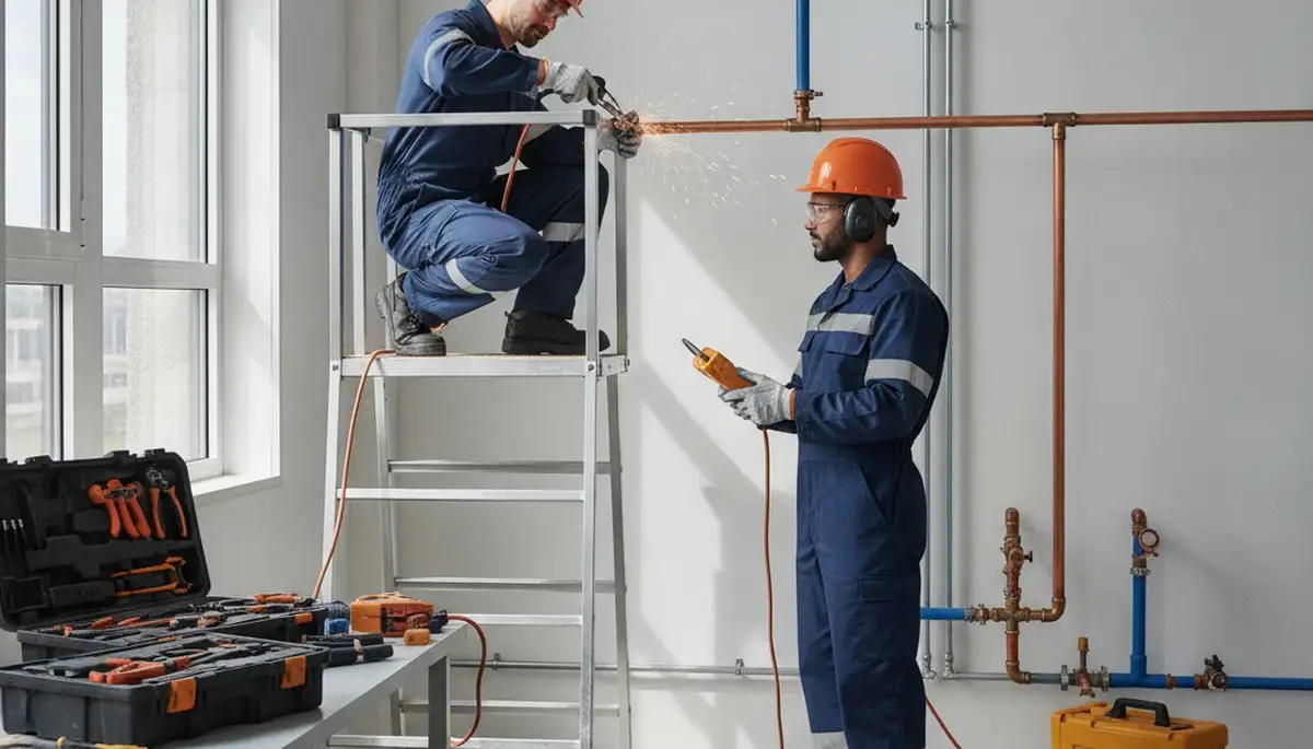 Boise, ID plumber fixing an emergency leak for a home on a same-day service call