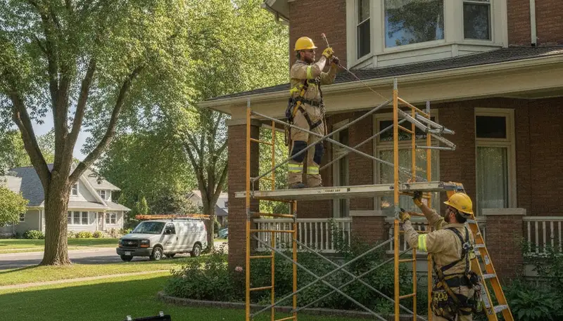 Boise, ID plumber repairing a leaking pipe for residential plumbing service