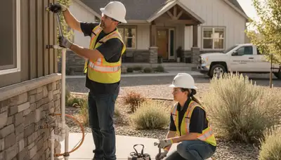 Plumber servicing a Boise, ID home for leak repair and plumbing maintenance