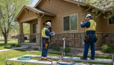 Boise, ID plumber repairing a leak for residential plumbing service