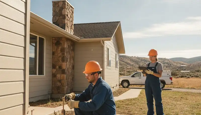 Boise, ID plumber repairing a leaking pipe for residential plumbing service