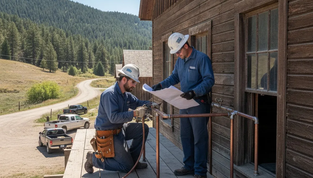 Boise, ID plumber repairing a residential pipe for plumbing service