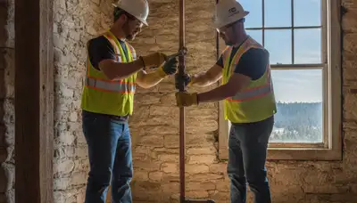 Boise, ID plumber repairing a residential pipe for plumbing repair services