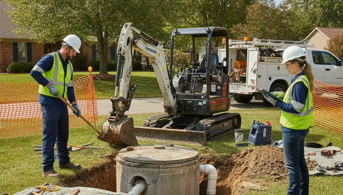 Boise, ID septic repair service truck for home plumbing repairs by On Call Plumbers