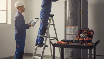 Boise, ID plumber repairing a water heater for reliable home service
